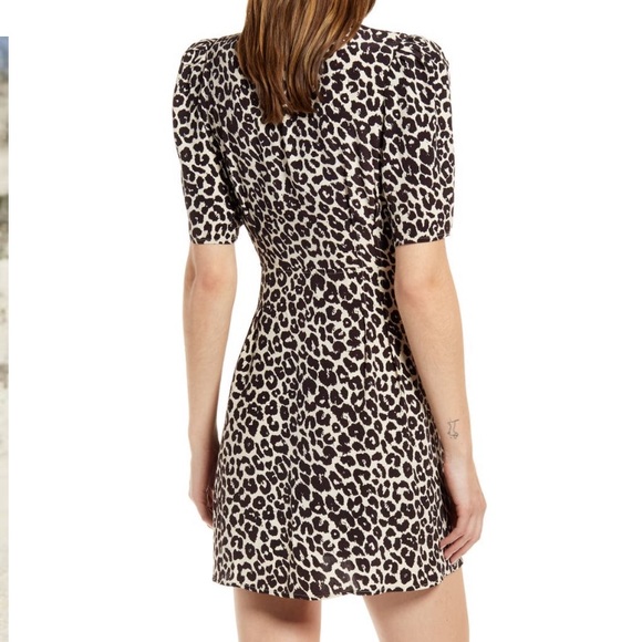 ANIMAL PRINT SOMETHING NAVY MINI DRESS - Picture 2 of 3